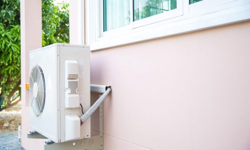 External split wall type outdoor air compressor.